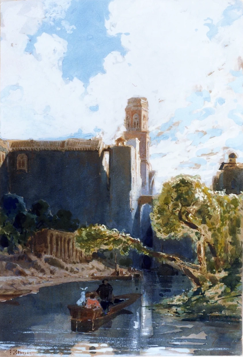 Paesaggio fluviale con figure - Certosa e Museo Nazionale S. Martino, Napoli